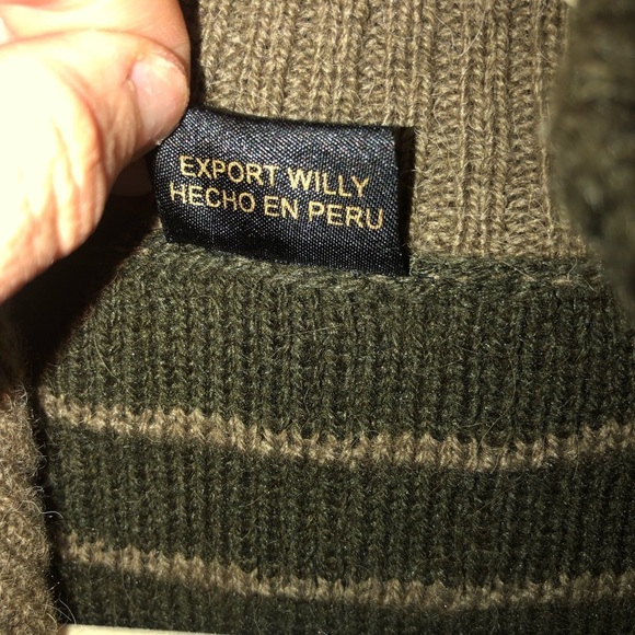 Alpaca Fina Full Zip Sweater Olive Green - Picture 3 of 12